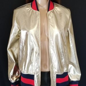 Fashion Nova Gold Bomber Jacket
